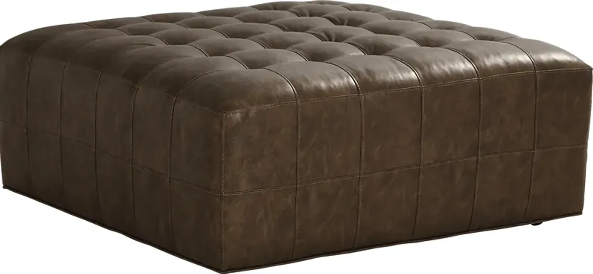 Hudson Street Brown Cocktail Ottoman