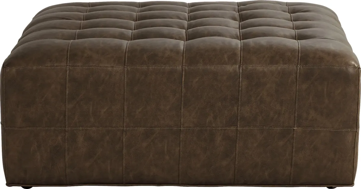 Hudson Street Brown Cocktail Ottoman