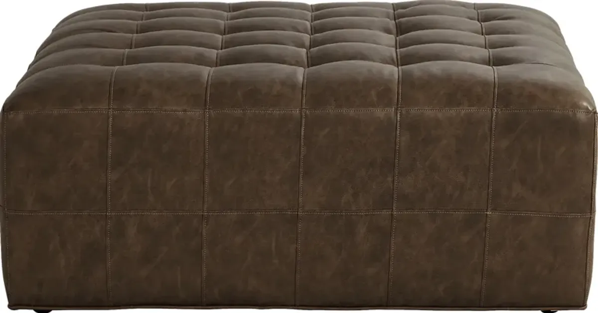 Hudson Street Brown Cocktail Ottoman