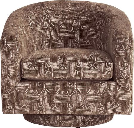 Wexley Beige Swivel Accent Chair