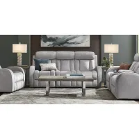 Copperfield Gray 5 Pc Dual Power Reclining Living Room