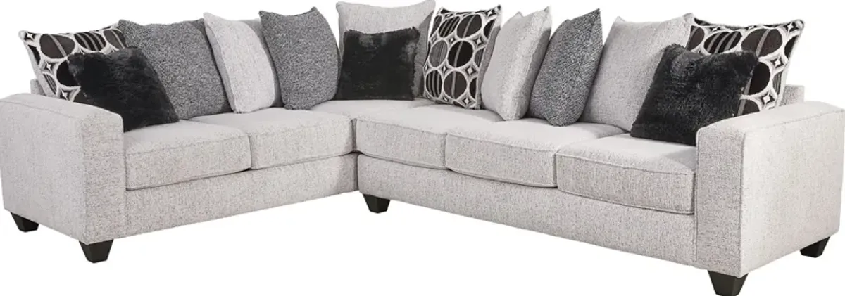 Benton Place Gray 2 Pc Sectional