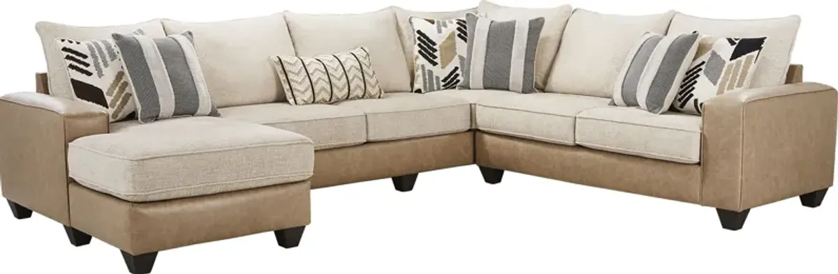 Murphy Beige 6 Pc Sectional Living Room