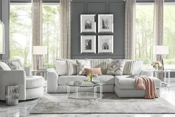 Moreau Street Gray 5 Pc Sectional Living Room