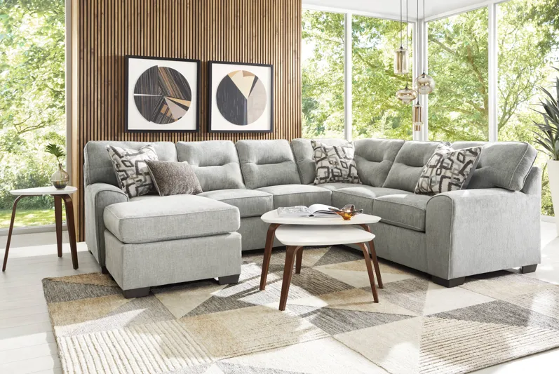 Redwood Place Gray 2 Pc Sectional