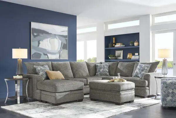 Copley Court Pewter 3 Pc Sectional Living Room