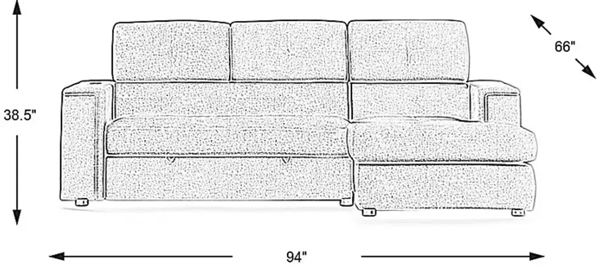 Coleford Brown 2 Pc Sleeper Sectional