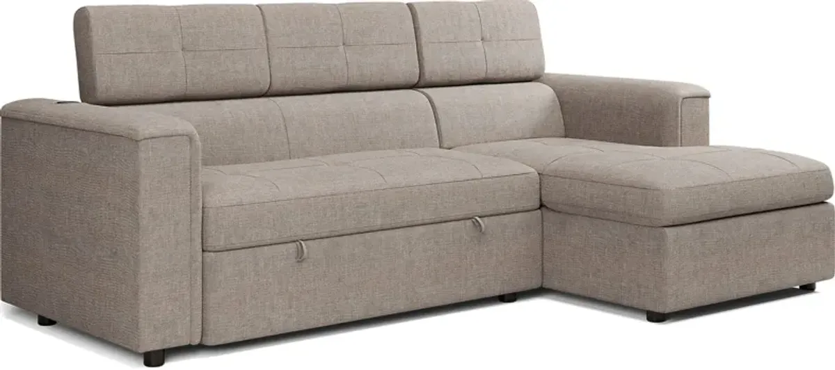 Coleford Brown 2 Pc Sleeper Sectional