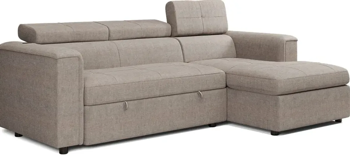 Coleford Brown 2 Pc Sleeper Sectional