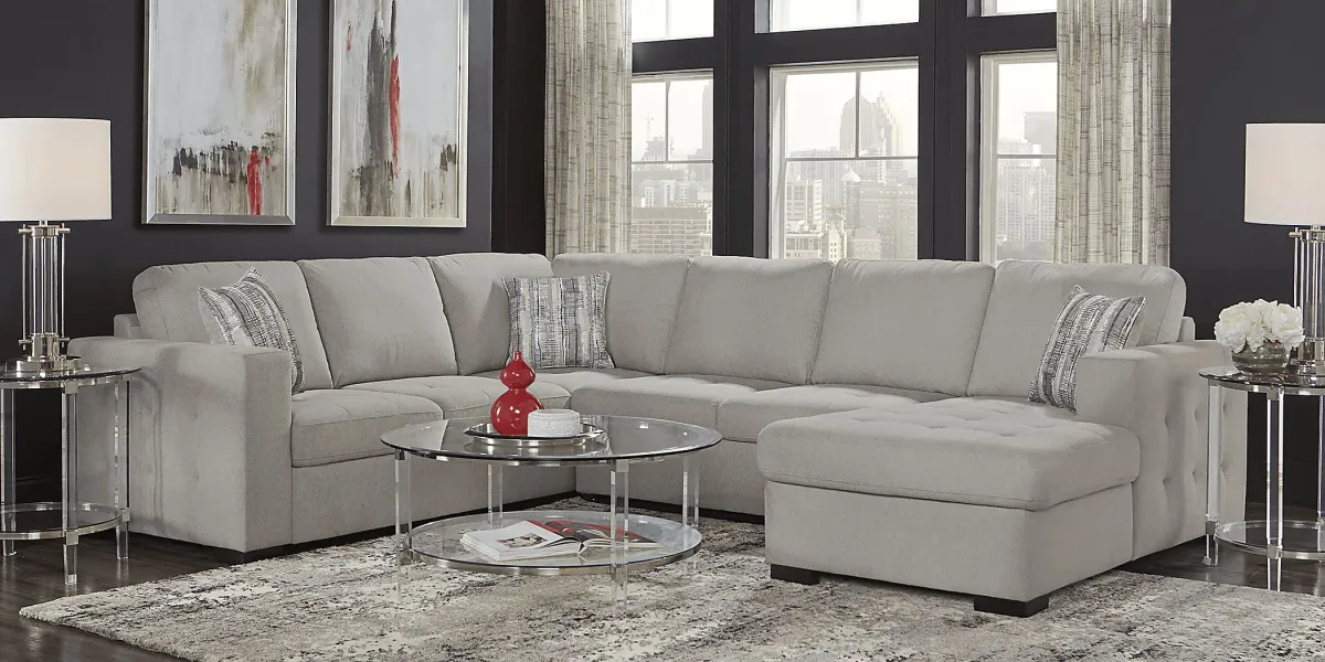 Kirkwell Gray 3 Pc Sleeper Sectional