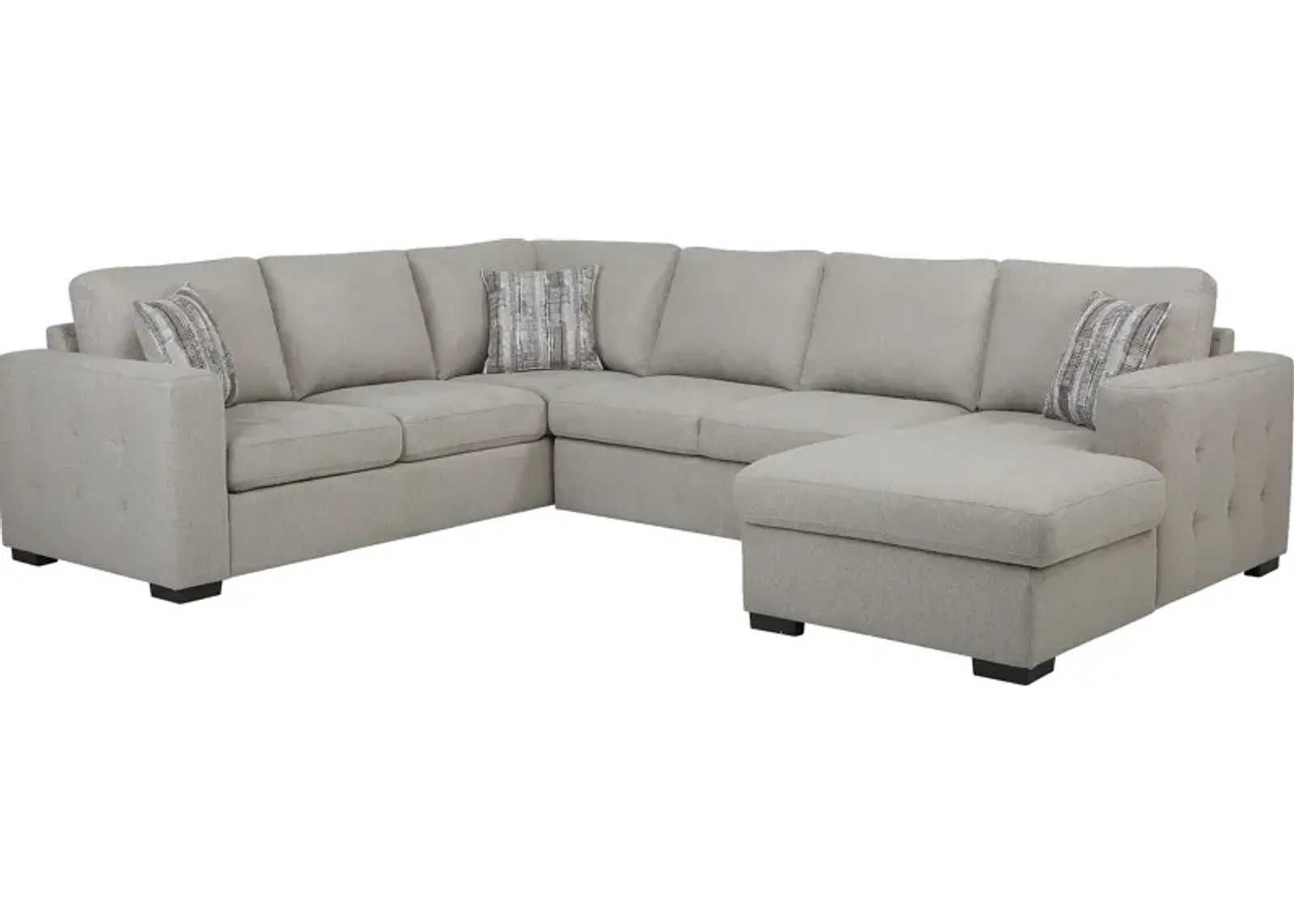 Kirkwell Gray 3 Pc Sleeper Sectional