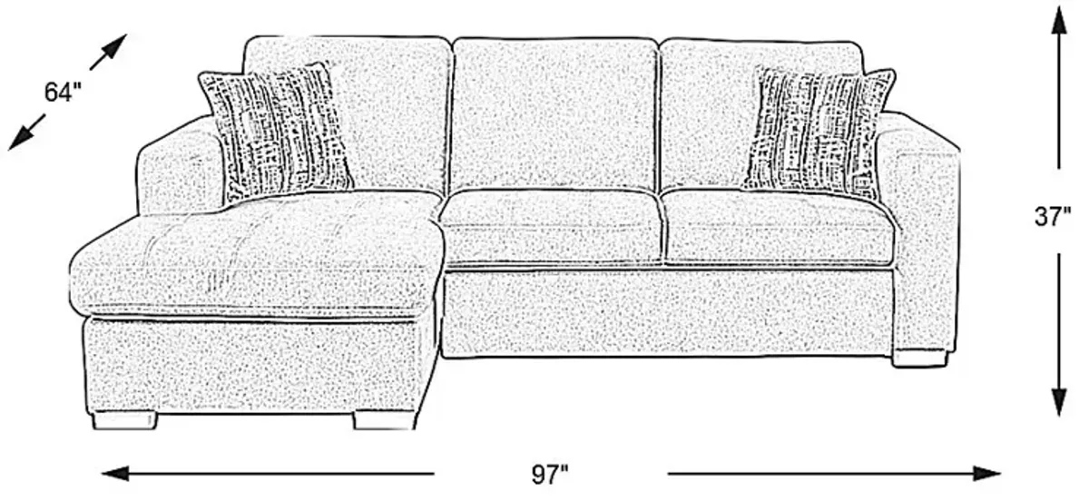 Kirkwell Gray 2 Pc Sleeper Sectional