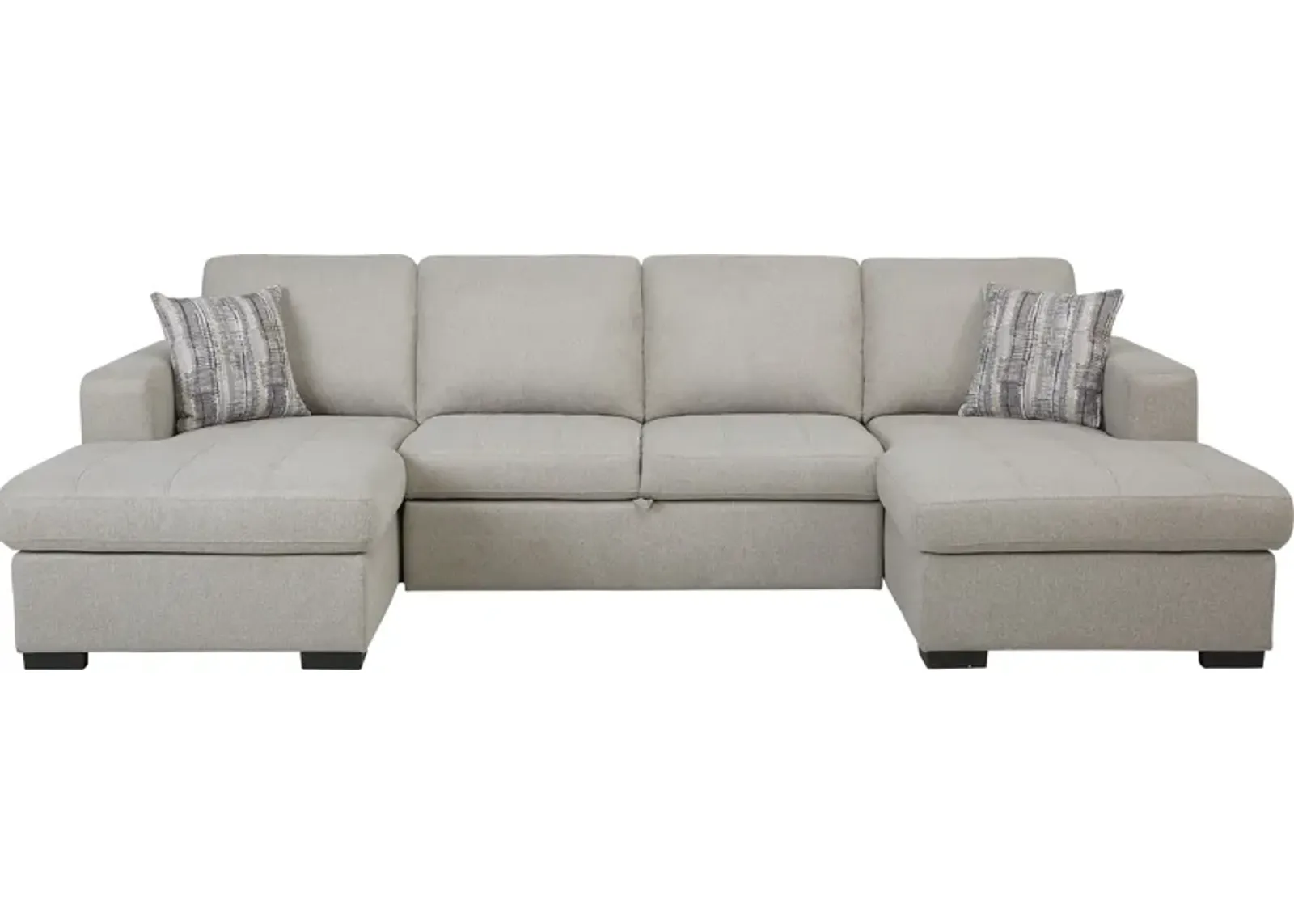 Kirkwell Gray 3 Pc Sleeper Sectional