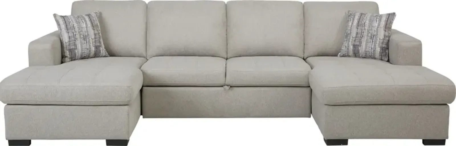 Kirkwell Gray 3 Pc Sleeper Sectional