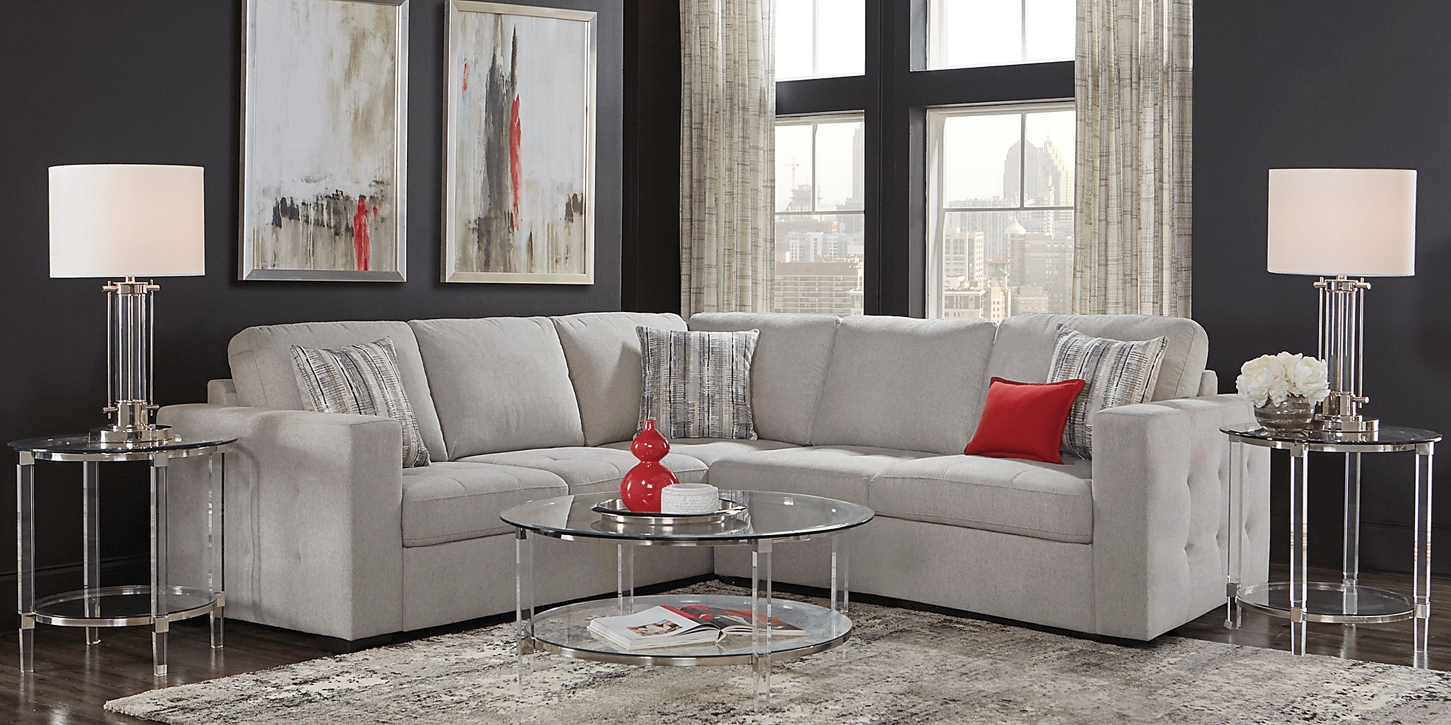 Kirkwell Gray 2 Pc Sleeper Sectional