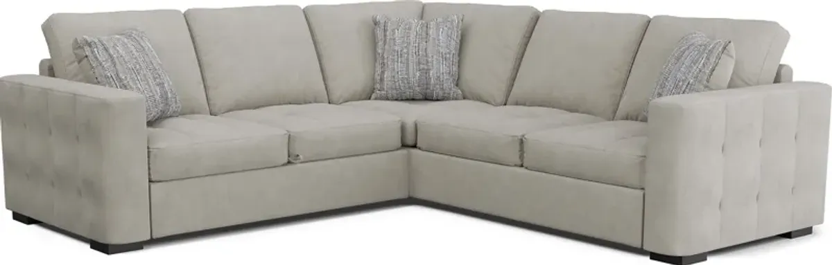 Kirkwell Gray 2 Pc Sleeper Sectional