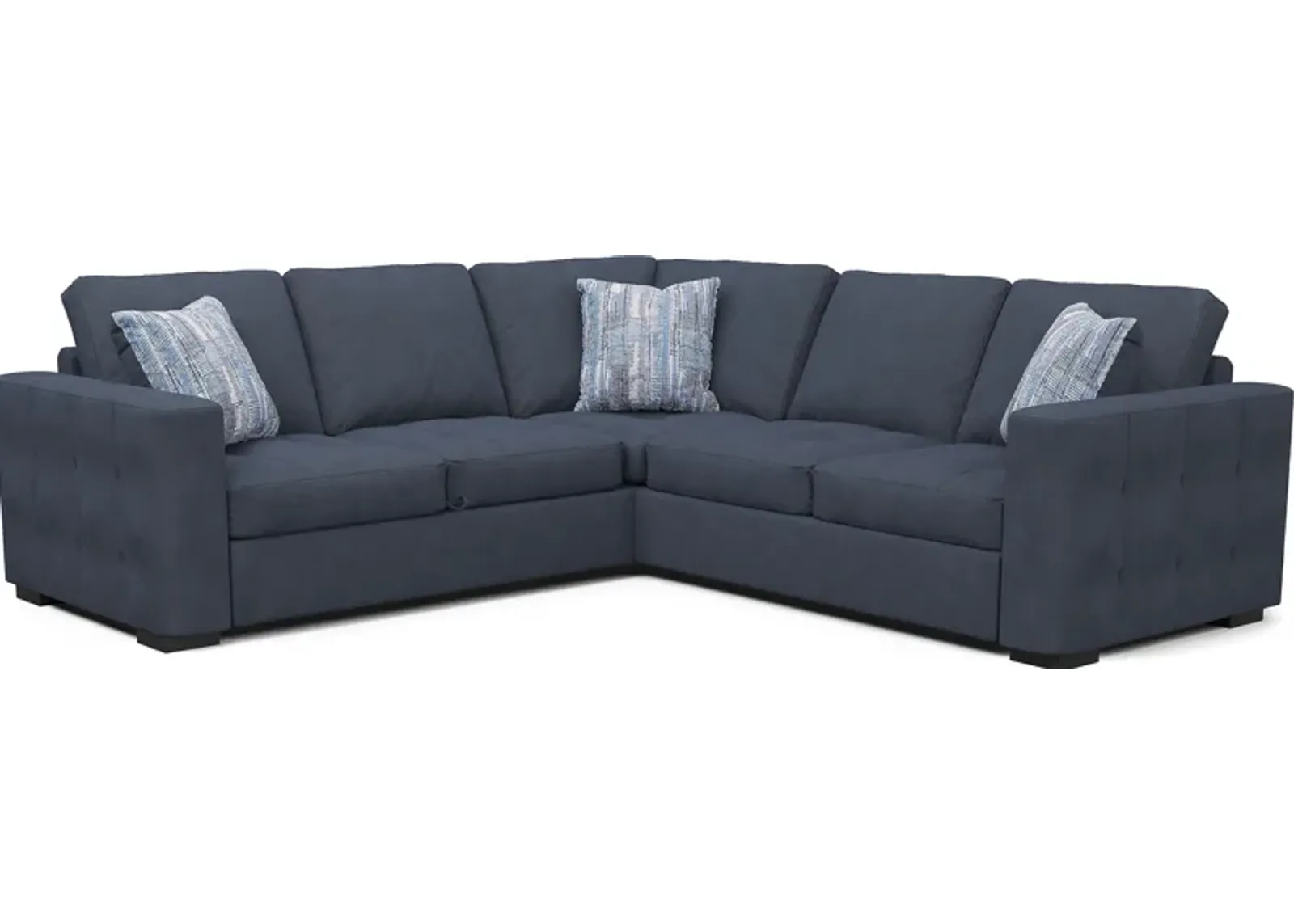 Kirkwell Blue 2 Pc Sleeper Sectional