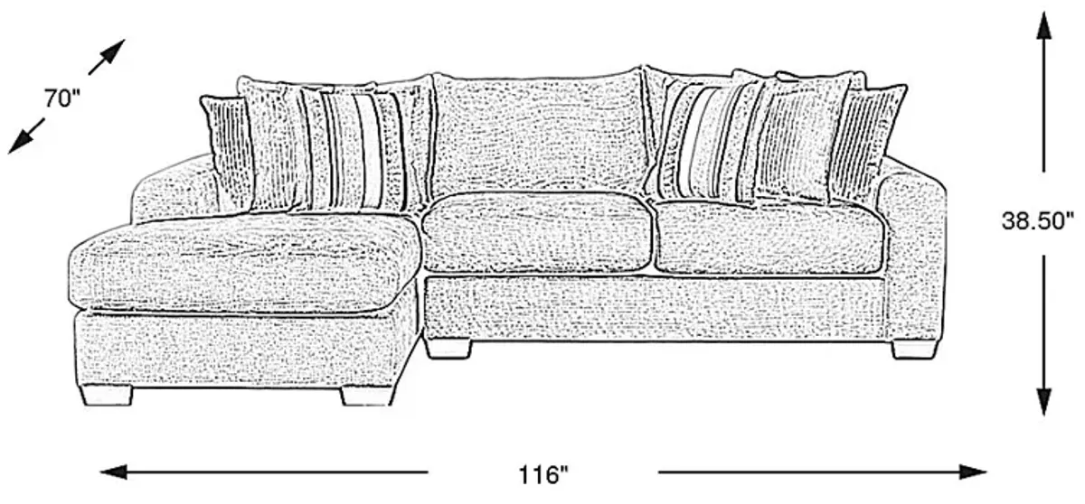 Martin Gray 2 Pc Sectional