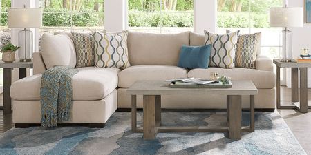 Briar Street Beige Chenille 2 Pc Sectional