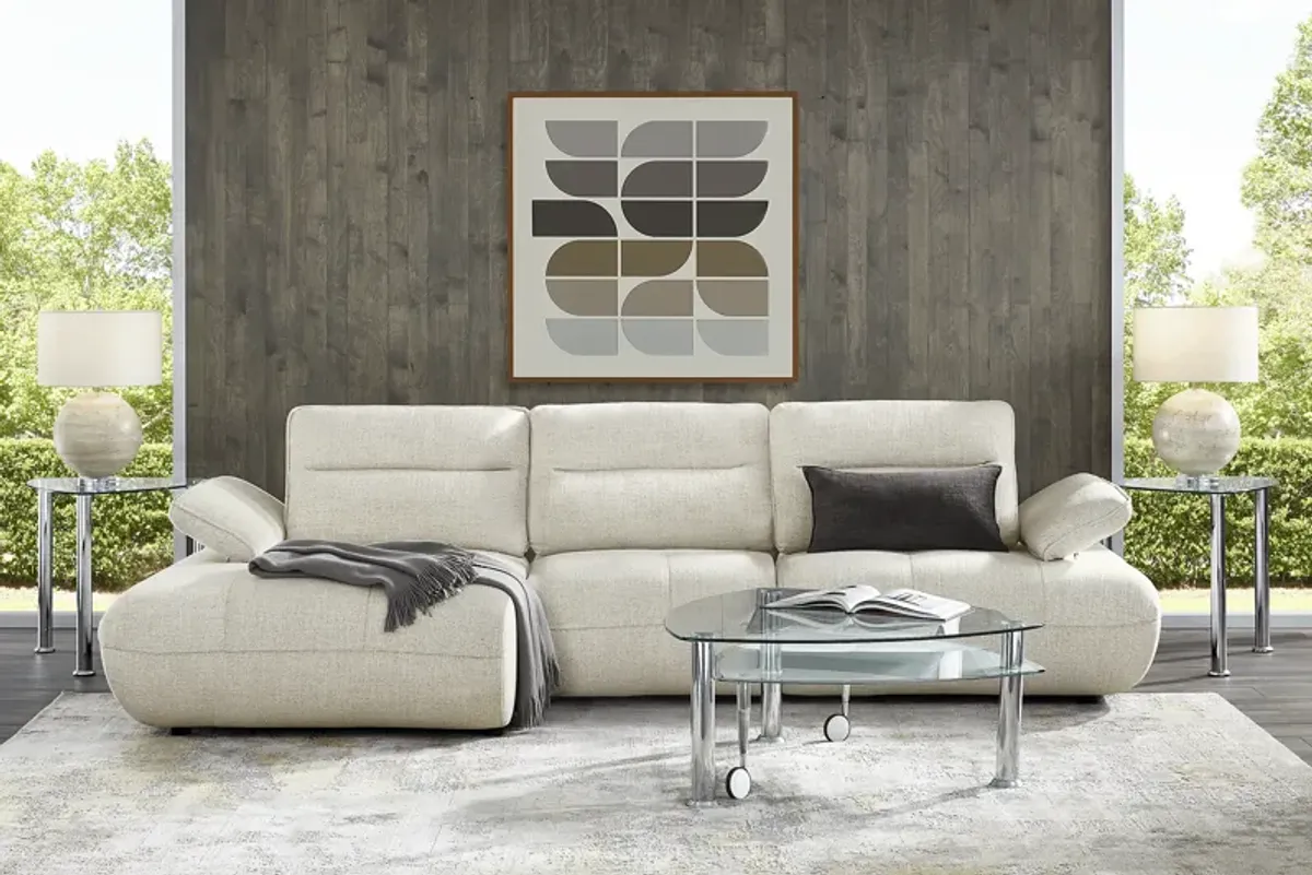 Olympia Linen Chaise Sofa