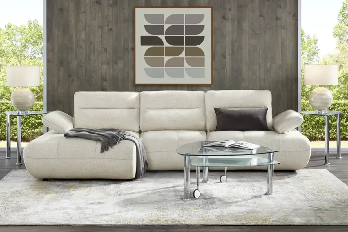 Olympia Linen Chaise Sofa