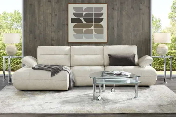 Olympia Linen Chaise Sofa