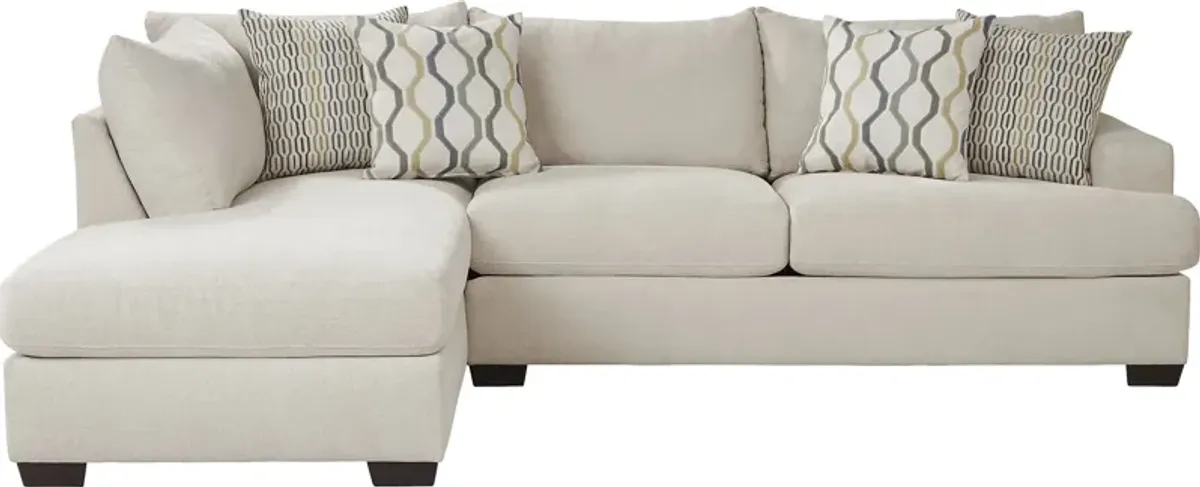 Briar Street Beige Chenille 3 Pc Sectional Living Room