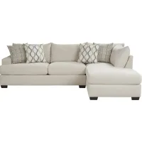 Briar Street Beige Chenille 2 Pc Sectional