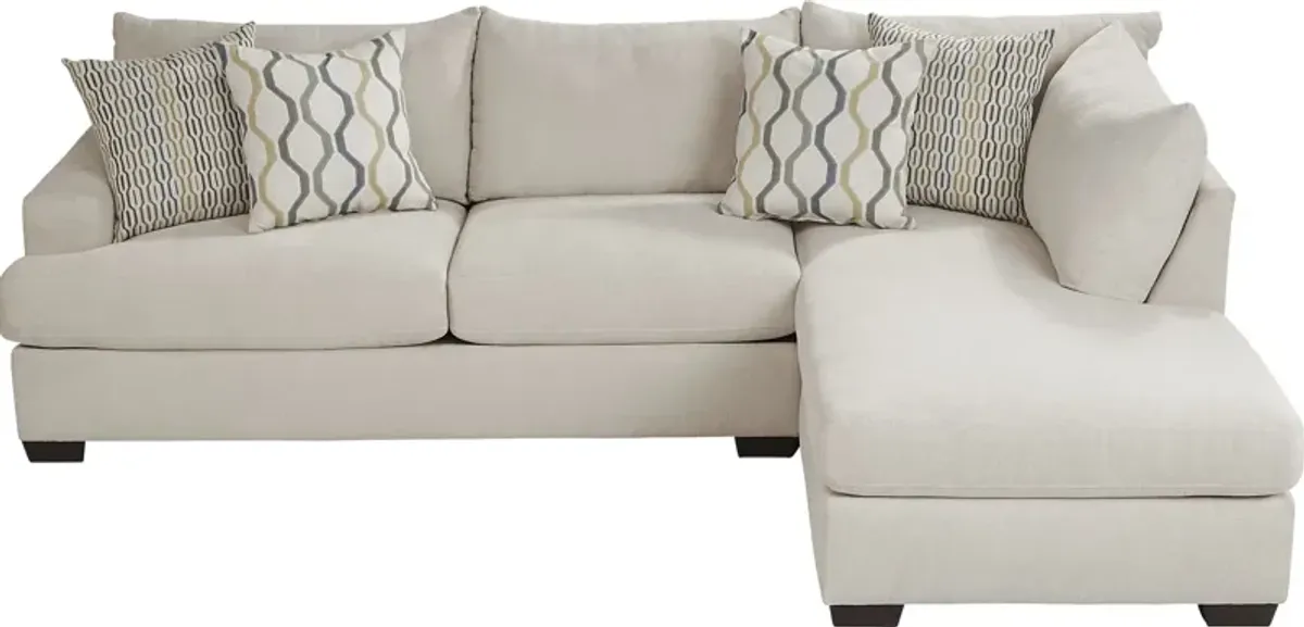 Briar Street Beige Chenille 3 Pc Sectional Living Room