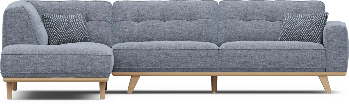 Stamford Bridge Denim 5 Pc Sectional Living Room