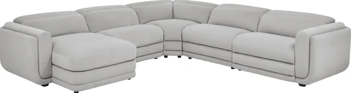 Dillon Smoke 5 Pc Dual Power Reclining Sectional