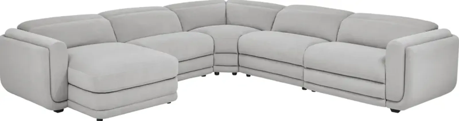 Dillon Smoke 5 Pc Dual Power Reclining Sectional