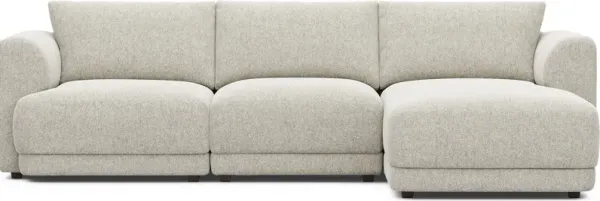 Drew & Jonathan ModularFour 3 Pc Chaise Sectional in Ash