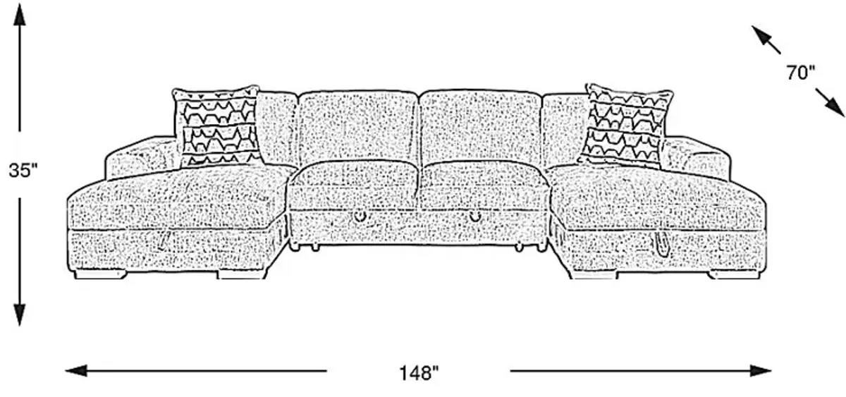 Marcola Ash 3 Pc Sleeper Sectional