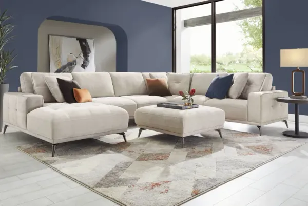 Valencia Light Gray 5 Pc Sectional Living Room