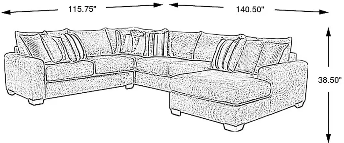 Martin Brown 3 Pc Sectional