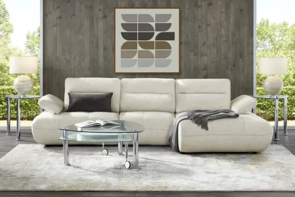 Olympia Linen Chaise Sofa