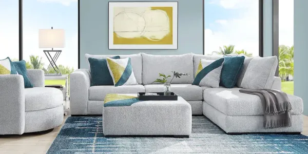 Perry Gray 3 Pc Sectional Living Room