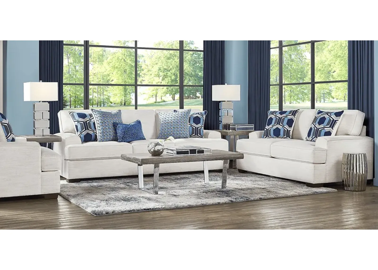 Hutchinson Cream 8 Pc Living Room