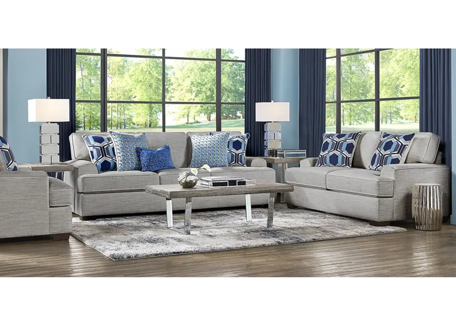 Hutchinson Gray 8 Pc Living Room