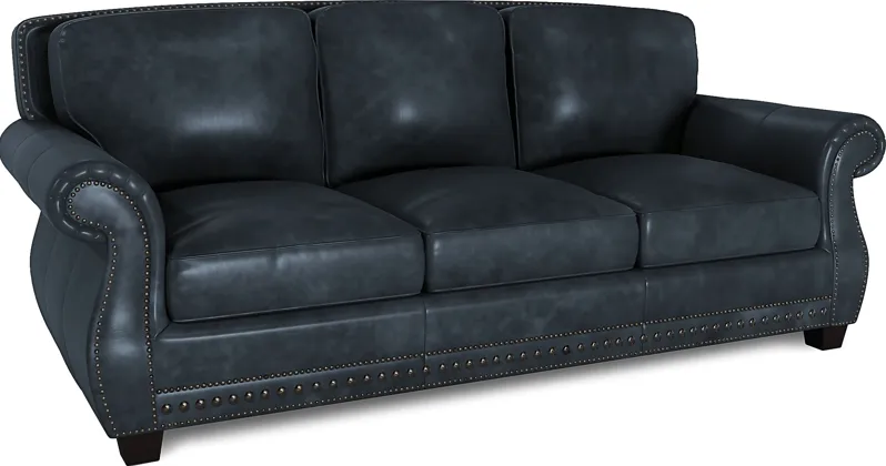 Calvano Blue Leather Gel Foam Sleeper