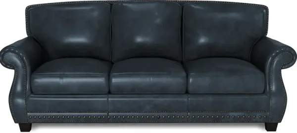 Calvano Blue Leather Gel Foam Sleeper