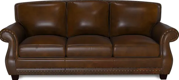 Calvano Brown Leather Sleeper