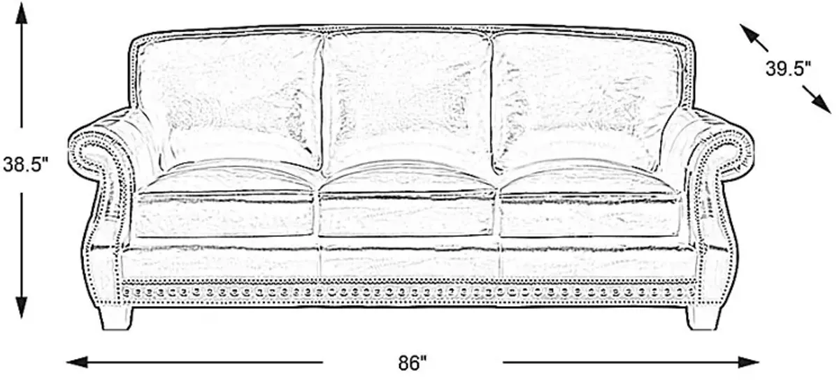 Calvano Brown Leather Gel Foam Sleeper