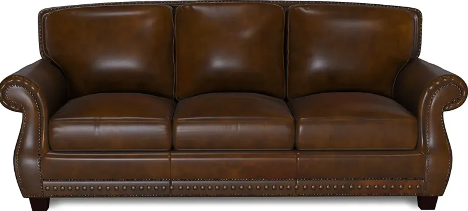 Calvano Brown Leather Gel Foam Sleeper