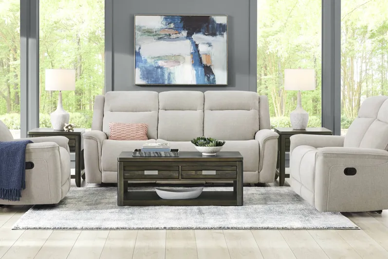 Meadow Park Cement 7 Pc Reclining Living Room