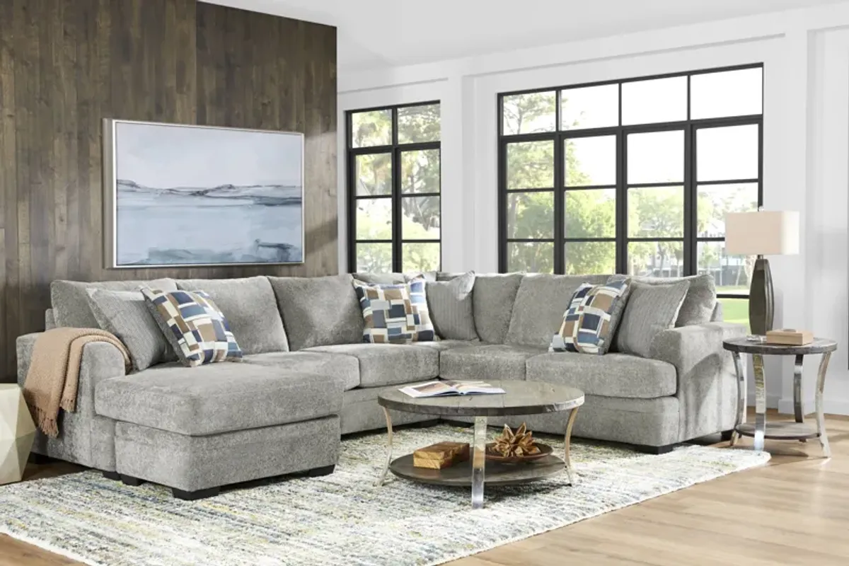 Copley Place Slate 2 Pc Sleeper Sectional