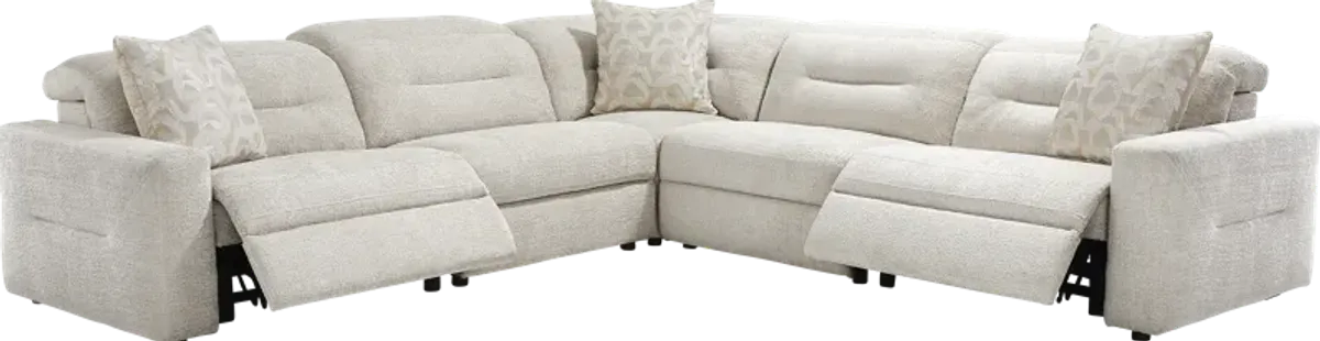 Belia Beige 8 Pc Dual Power Reclining Sectional Living Room