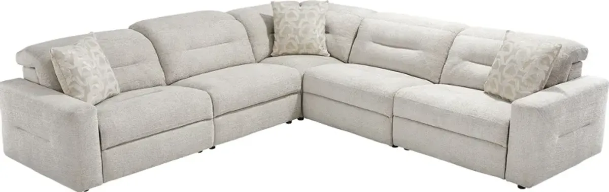 Belia Beige 8 Pc Dual Power Reclining Sectional Living Room