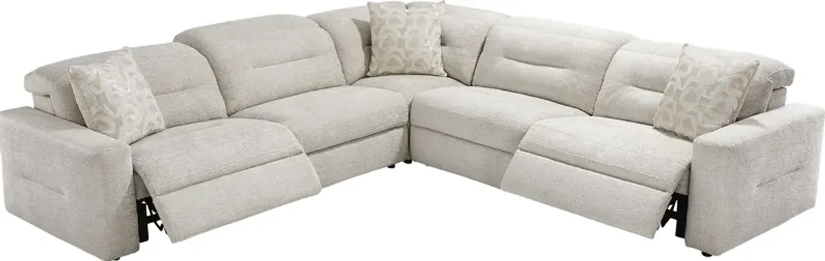 Belia Beige 8 Pc Dual Power Reclining Sectional Living Room